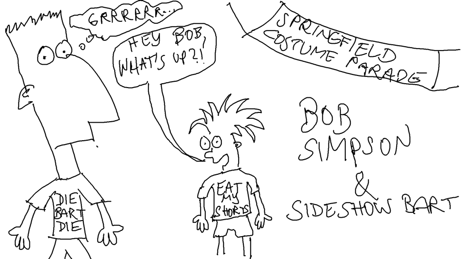 Bob Simpson and Sideshow Bart