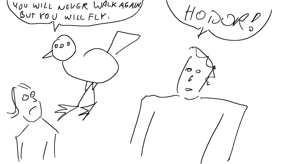 Bran and the Three-Eyed Raven (featuring Hodor)