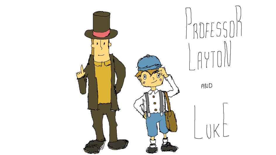 Professor Layton and Luke (Sascha)