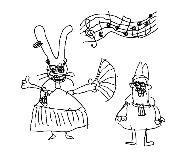 For me, the right one looks like Willy Millowitsch, a late theater owner from Cologne. Rabbitz
