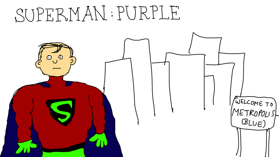 But why is Metropolis blue? Superman: Purple